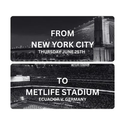 ROUND TRIP BUS TO METLIFE STADIUM | 12 PM JUNE 25TH | FIFA 2026